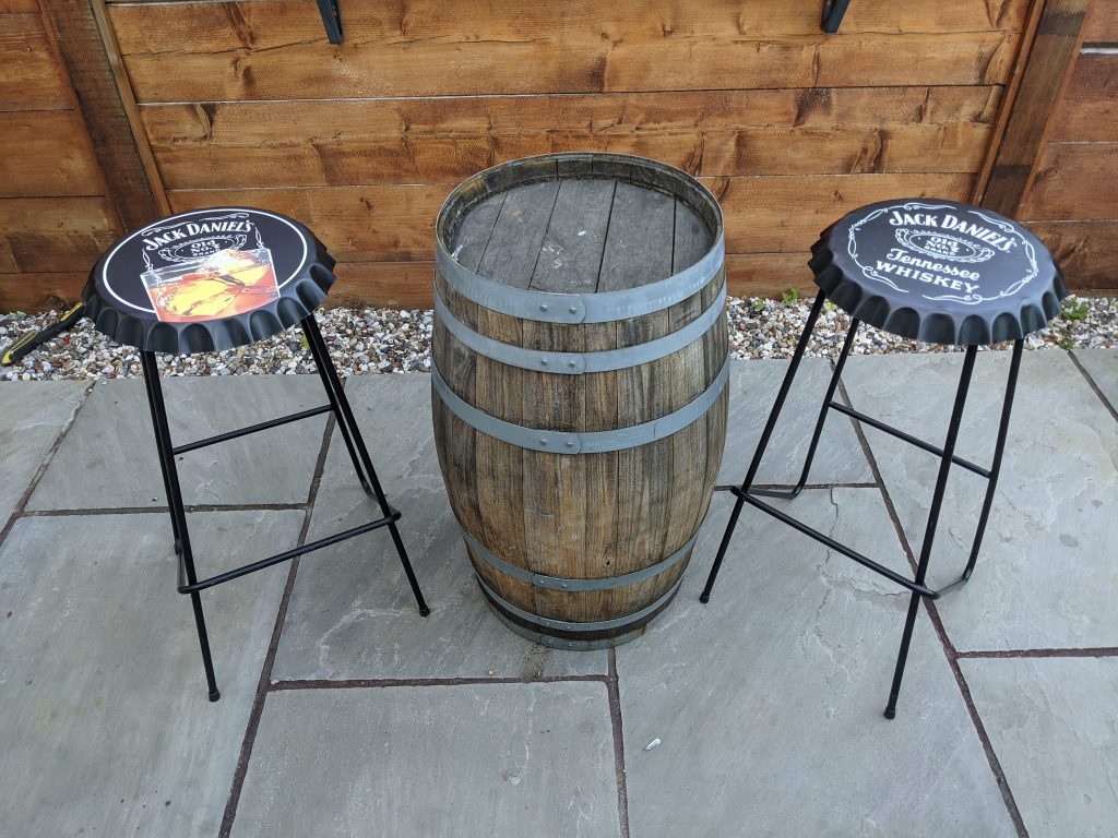Jack Daniels Man Cave Bar Stool x1 Home Bar Indoor/Outdoor Bottle Cap Metal made To Order