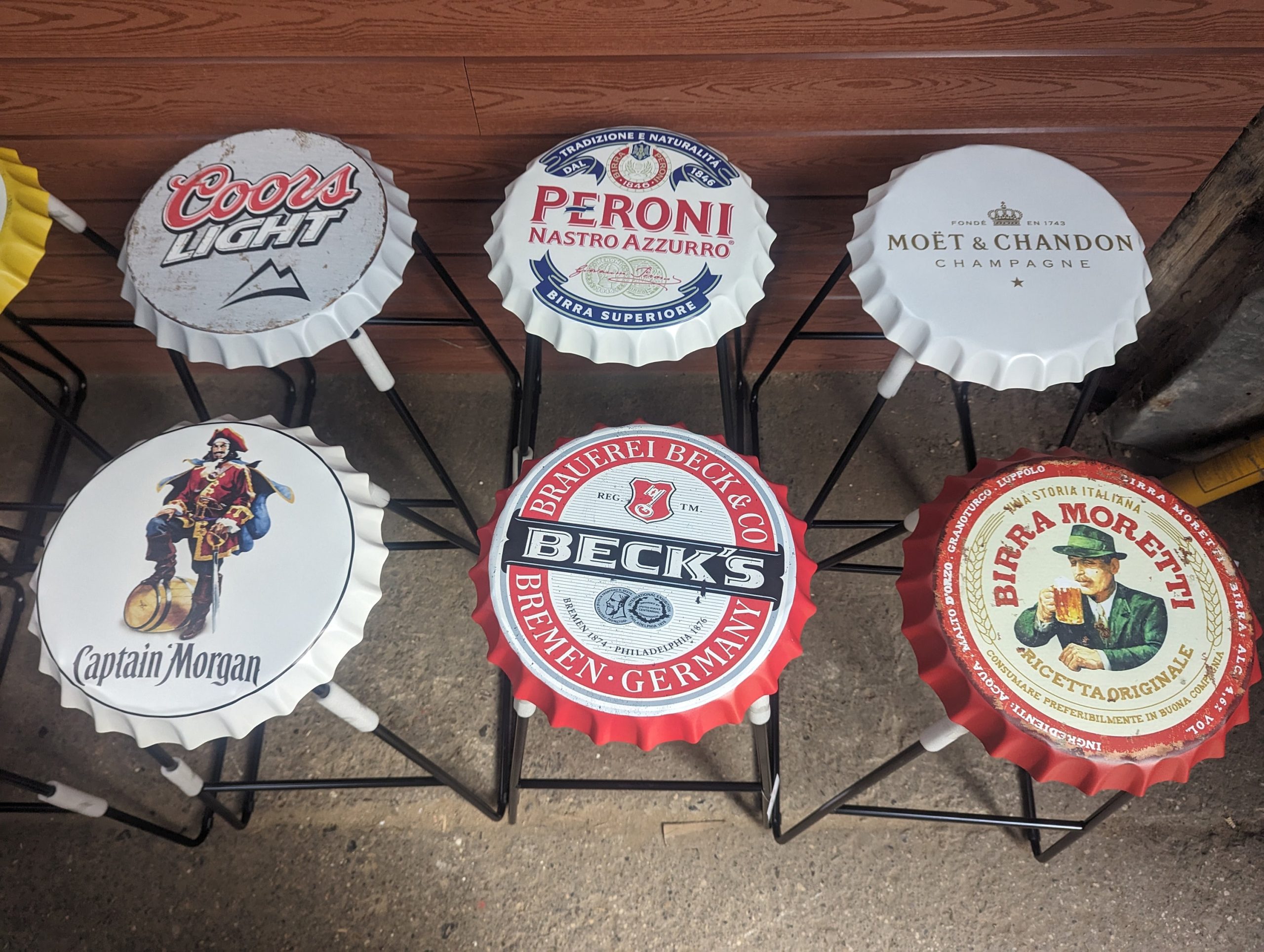 Bar Stool Man cave bar stool home bar bottle top cap Custom design available personalised available - Image 3