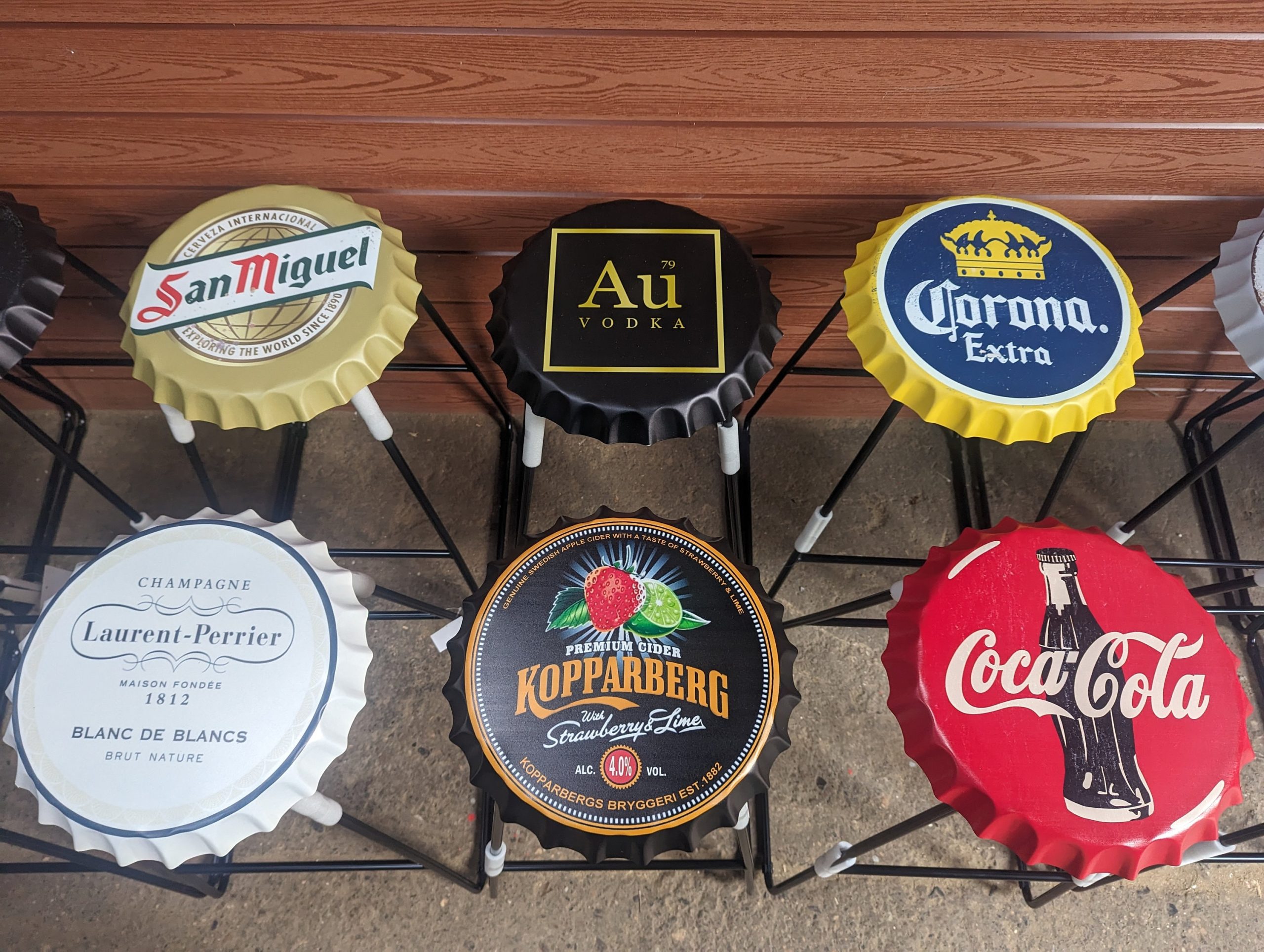 Bar Stool Man cave bar stool home bar bottle top cap Custom design available personalised available - Image 4