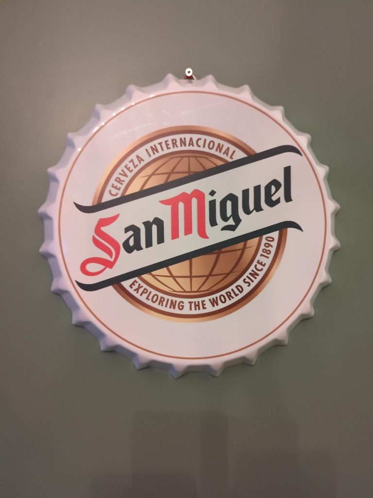 San Miguel metal bottle top large 35cm Bar Signs Pub Man Cave Wall Sign  Circle Plaques bottle cap